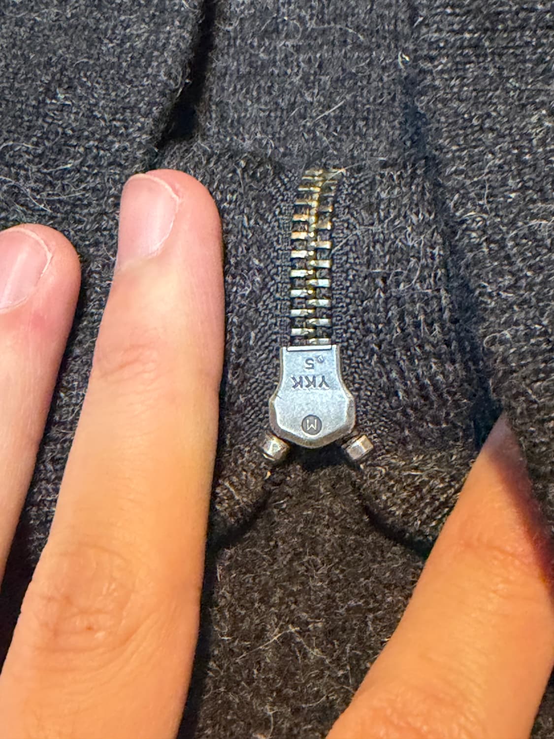 폴로 랄프로렌 알파카 울 블루종 니트집업 차콜 상품이미지3