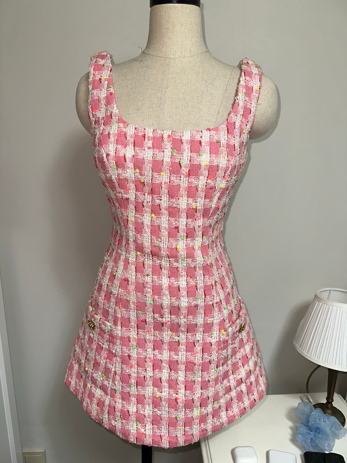 서쿠키 스트로베리 트위드 원피스 상품이미지1