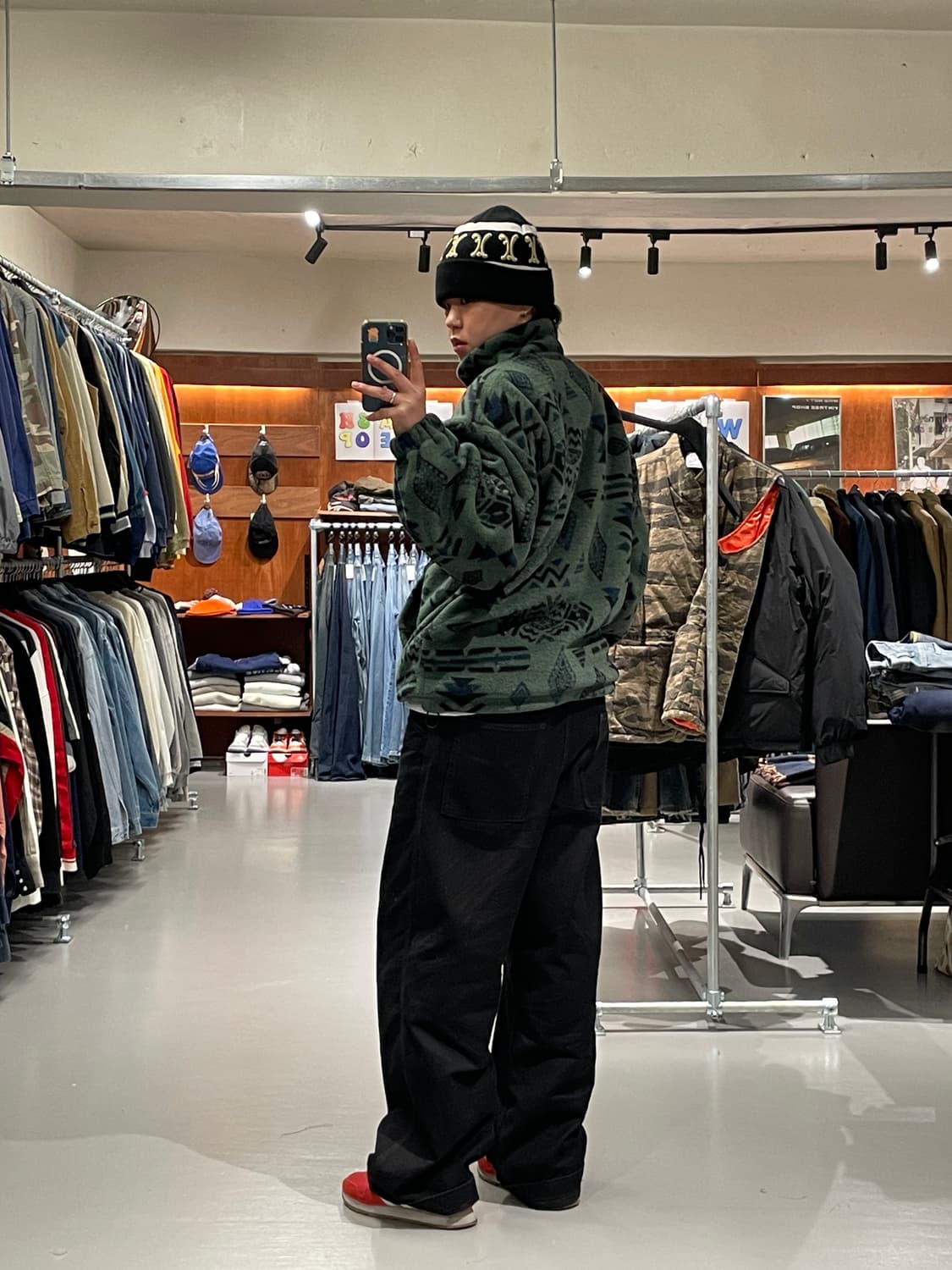 카고브로스 패턴 플리스 집업 상품이미지3