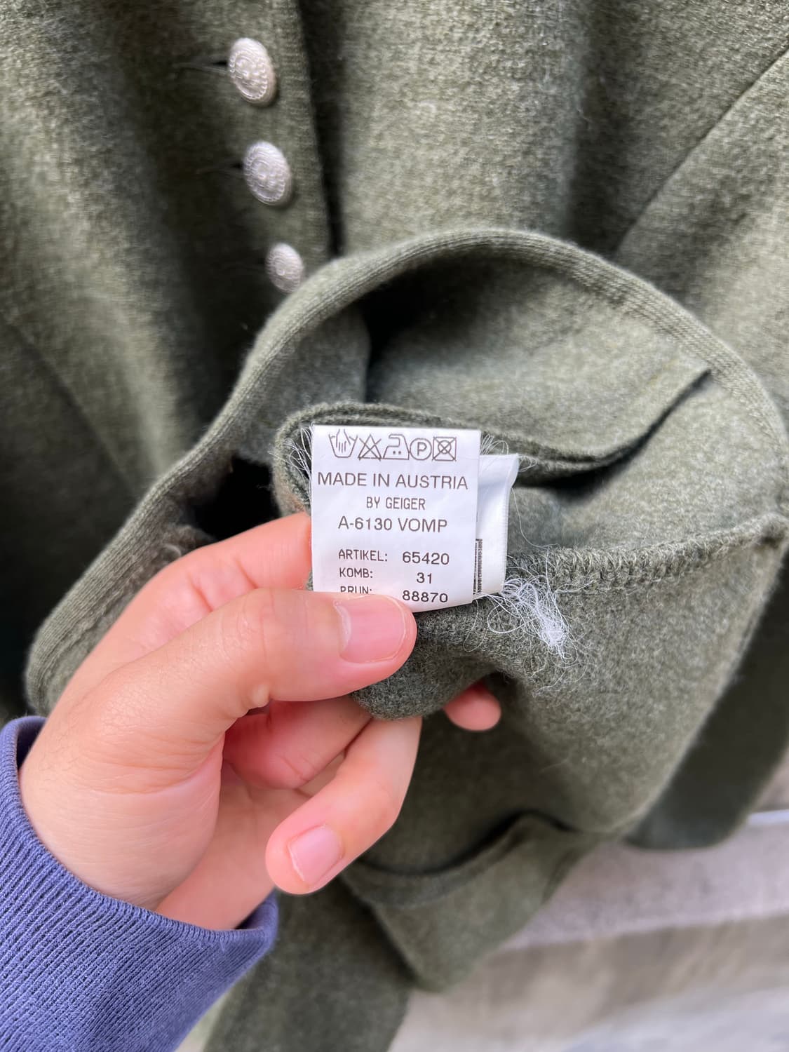 VINTAGE GEIGER BOILED WOOL 보일드울자켓 상품이미지7