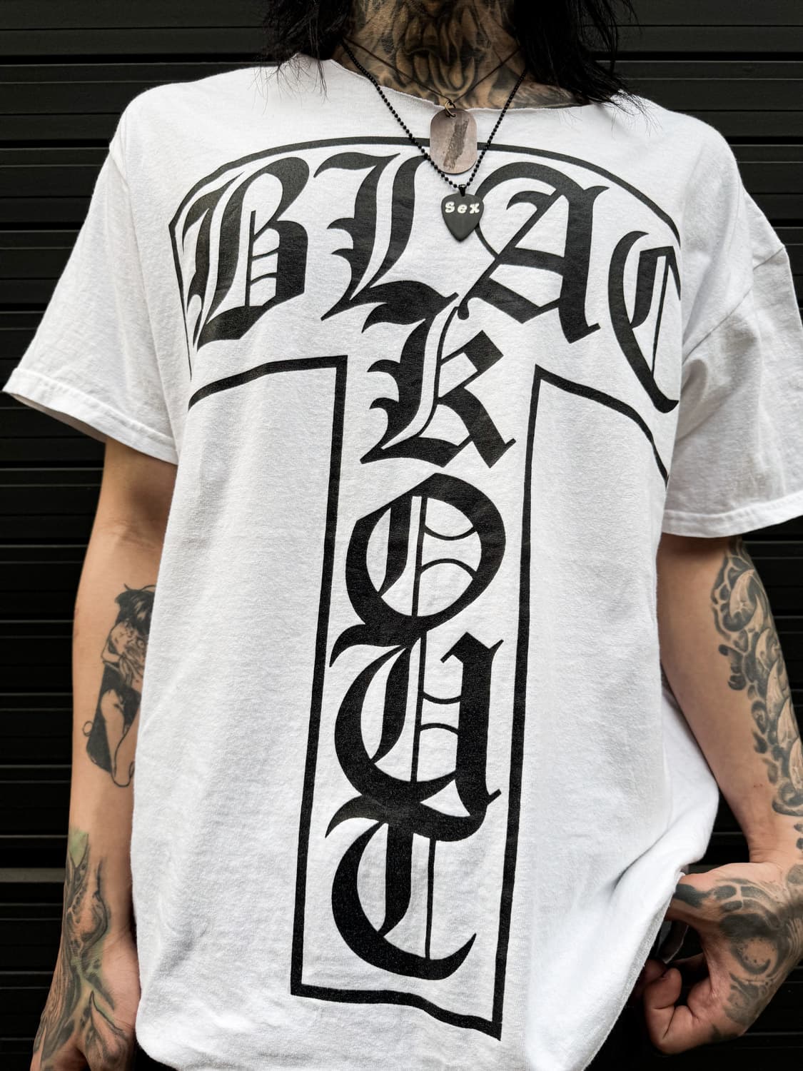 BLACK FLAME – Cross Logo Graphic T-Shirt 상품이미지7