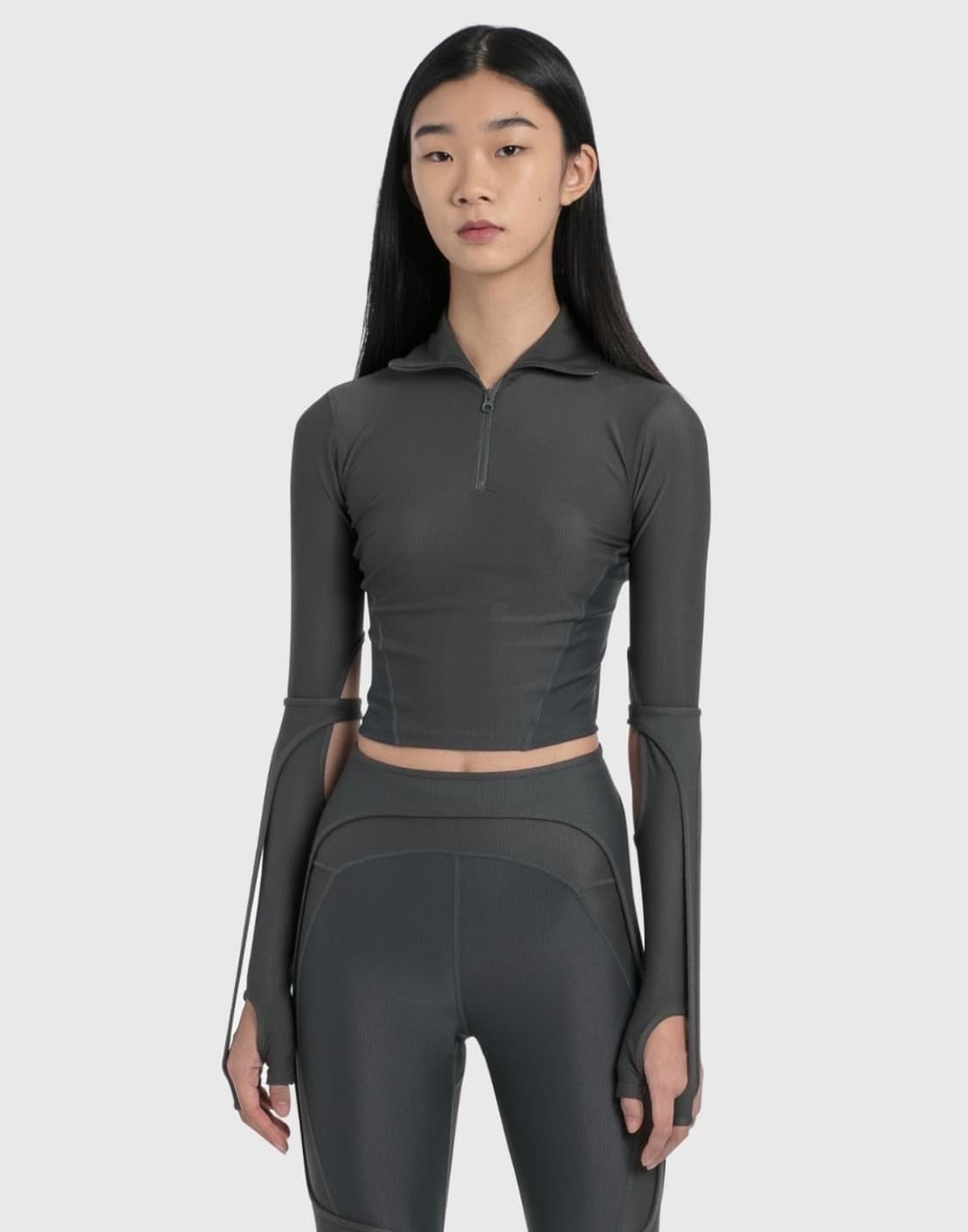 혜인서 하프 집업 스포츠 탑 상품이미지1