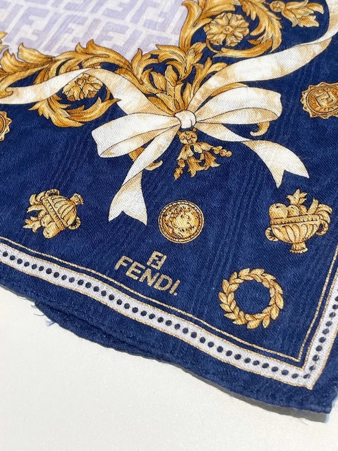 펜디 FENDI 00s 엘레강스 패턴 쁘띠 손수건 A1224 상품이미지4