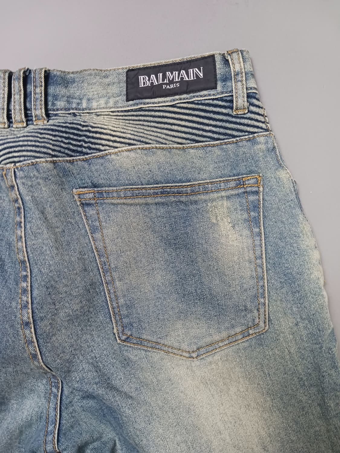 [34] 발망 빈티지워싱 바이커진 청바지 상품이미지9