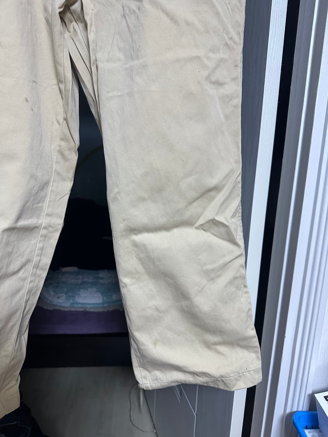 [L] 빈티지 아메리카니노 와이드 치노 팬츠 베이지 상품이미지4