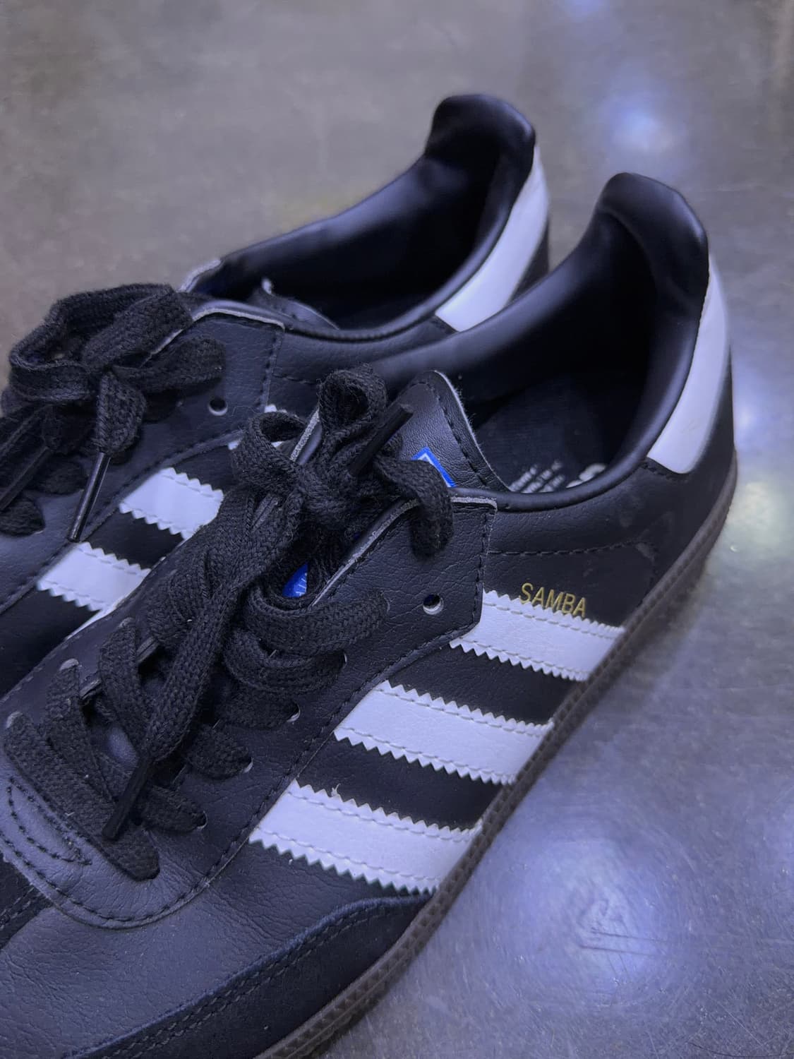 아디다스 OG 삼바 스니커즈 블랙 화이트 검 265 상품이미지4