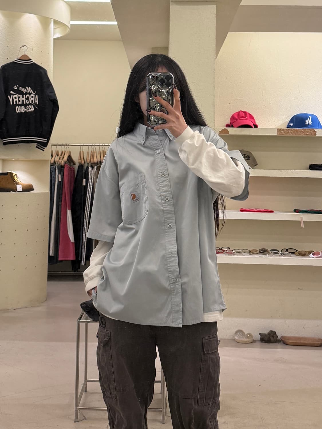 칼하트 원포켓 반팔 워크 셔츠 U1347 상품이미지1