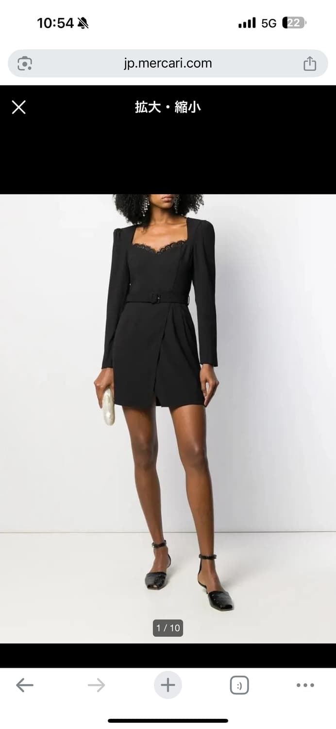 셀프포트레이트 Sweetheart Crepe Mini Dress BLK 상품이미지7