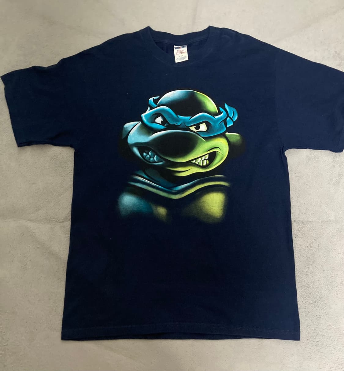 [L] TMNT 닌자거북이 레오나르도 앵그리 빅페이스 티셔츠 상품이미지1