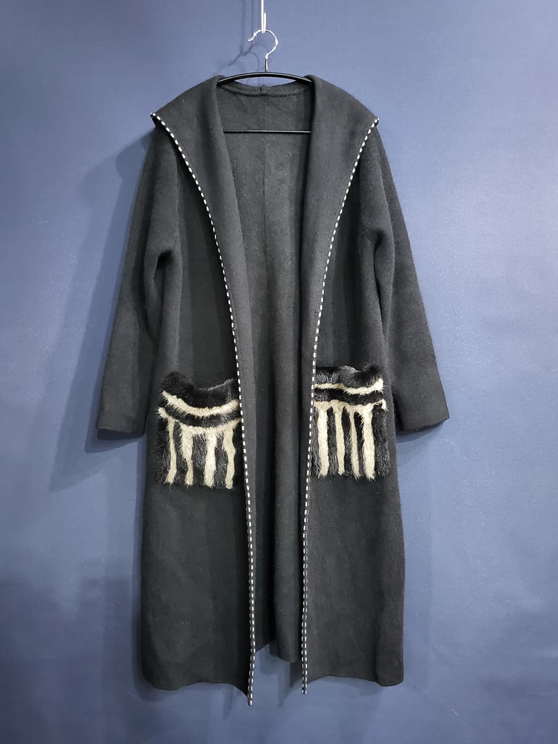 포켓 밍크 후드 가디건 상품이미지1