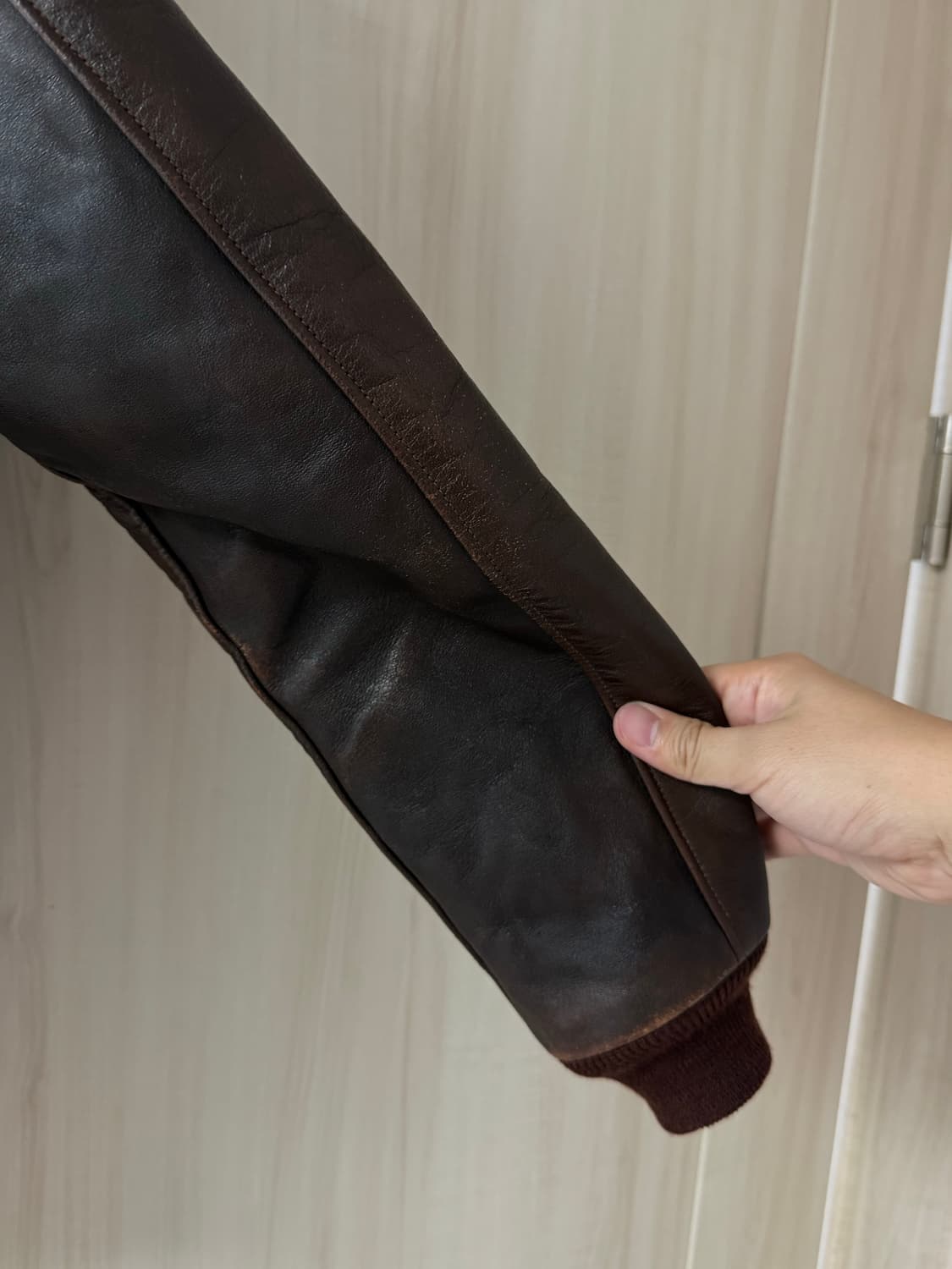 리얼맥코이 A2 씰브라운 색상 호스하이드 가죽자켓 상품이미지10