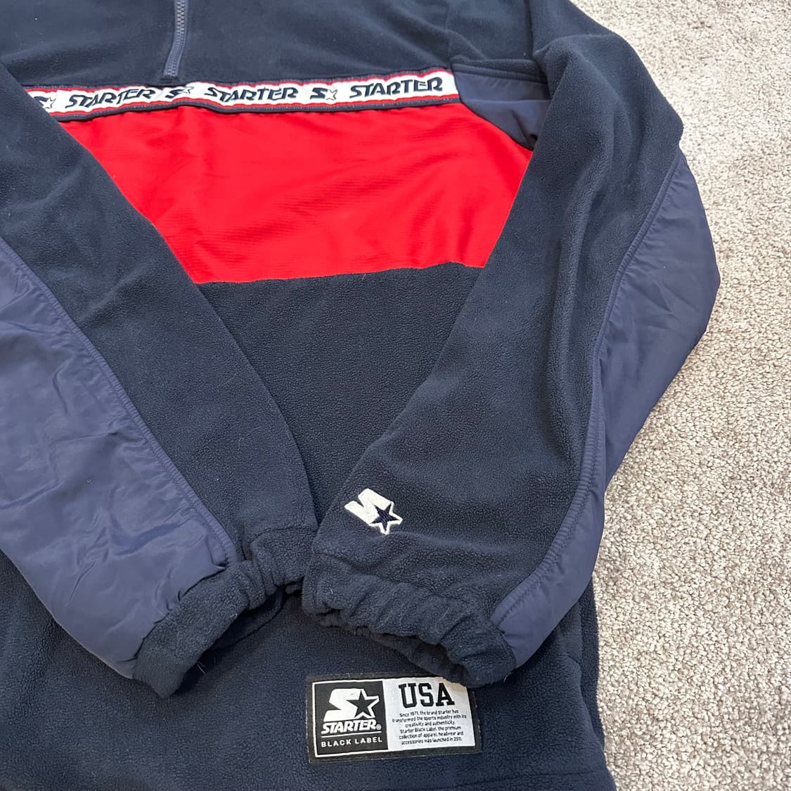 스타터 배색 플리스 웜업L 상품이미지6