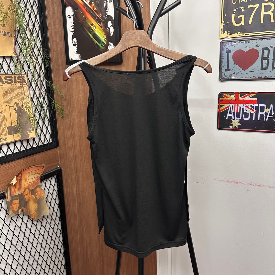 Black Tie Detail Sleeveless Top  상품이미지2