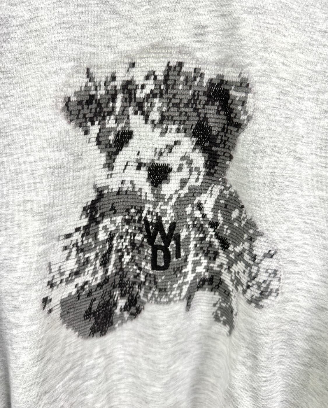 WE11DONE 웰던 테디베어 프린팅 오버핏 후드 스웻셔츠 L 상품이미지4