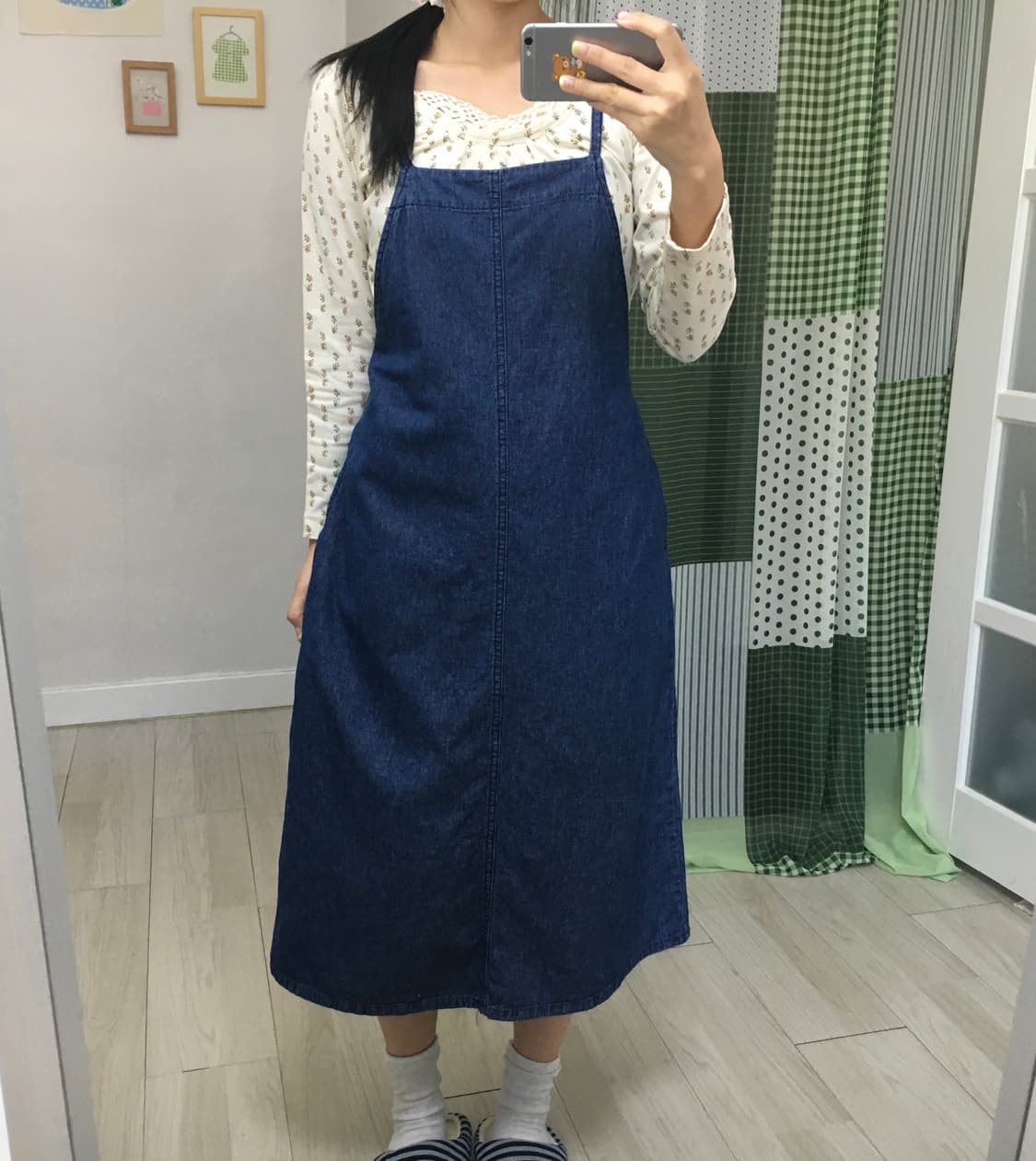 크림 잔꽃 크로쉐 긴소매 티셔츠 상품이미지9