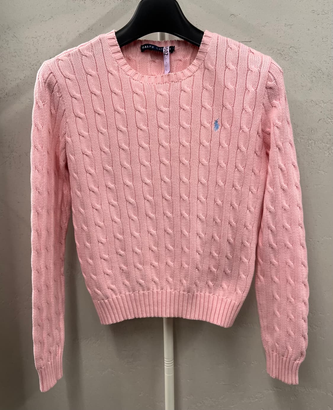 랄프로렌 케이블 니트 핑크 L 상품이미지2