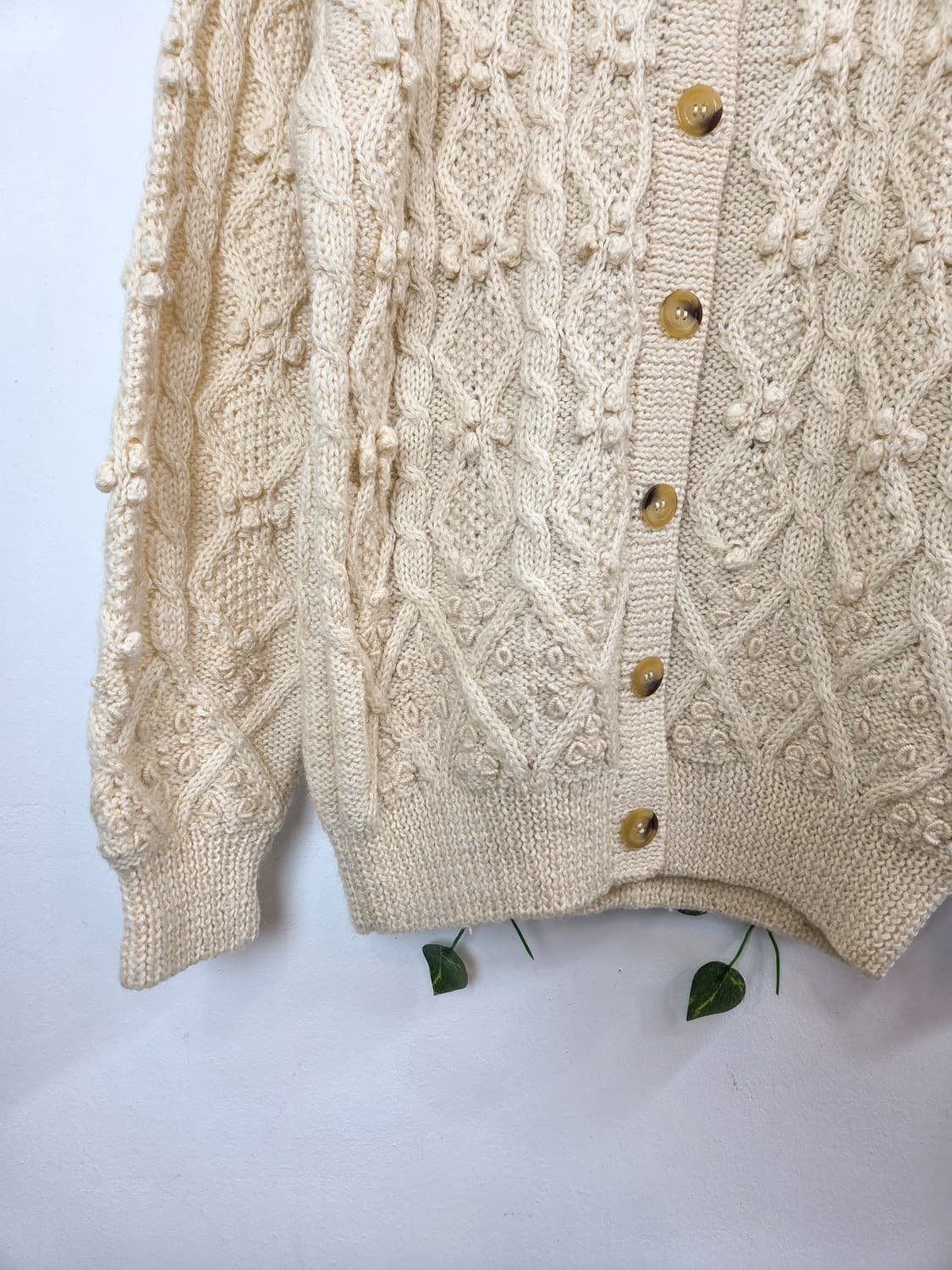 자수 폼폼이 울 가디건 상품이미지3