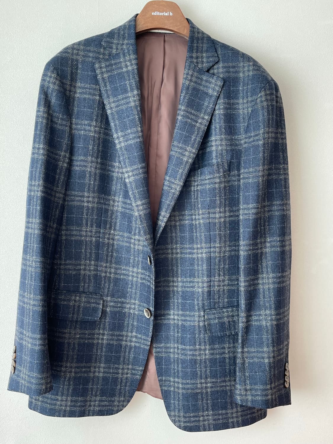 윌리엄스 & 켄트 체크 울 실크 린넨 블레이저 MADE IN USA 상품이미지2