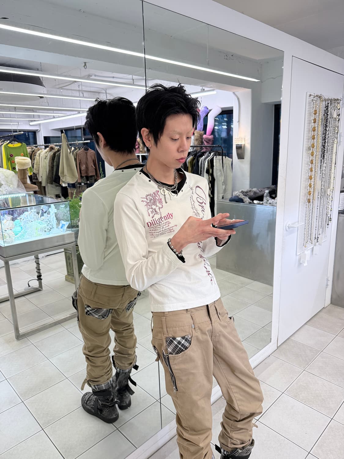 layered lettering t-shirt 상품이미지1