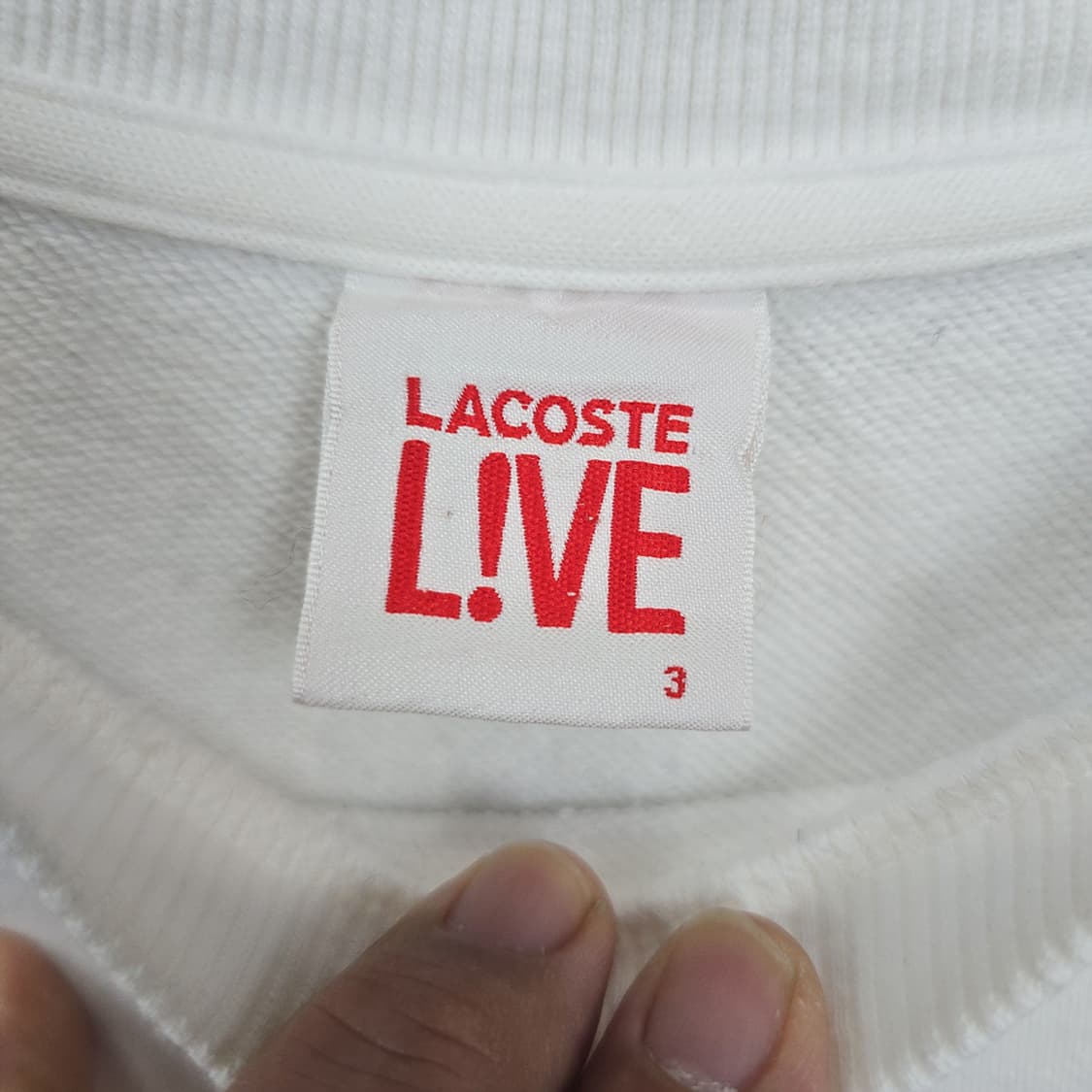 남성 라코스테 LACOSTE L!VE 로즈 자수 맨투맨 스웨트셔츠 100 상품이미지6