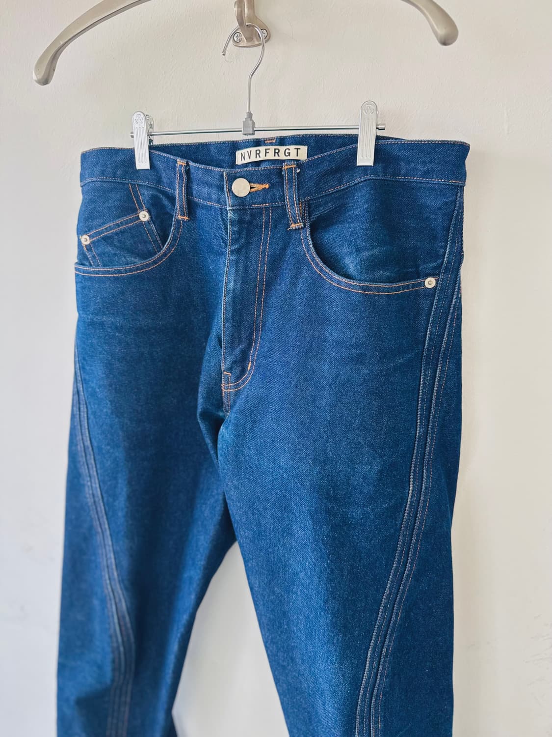 NVRFRGT 네버포겟 커브드 데님팬츠 상품이미지3