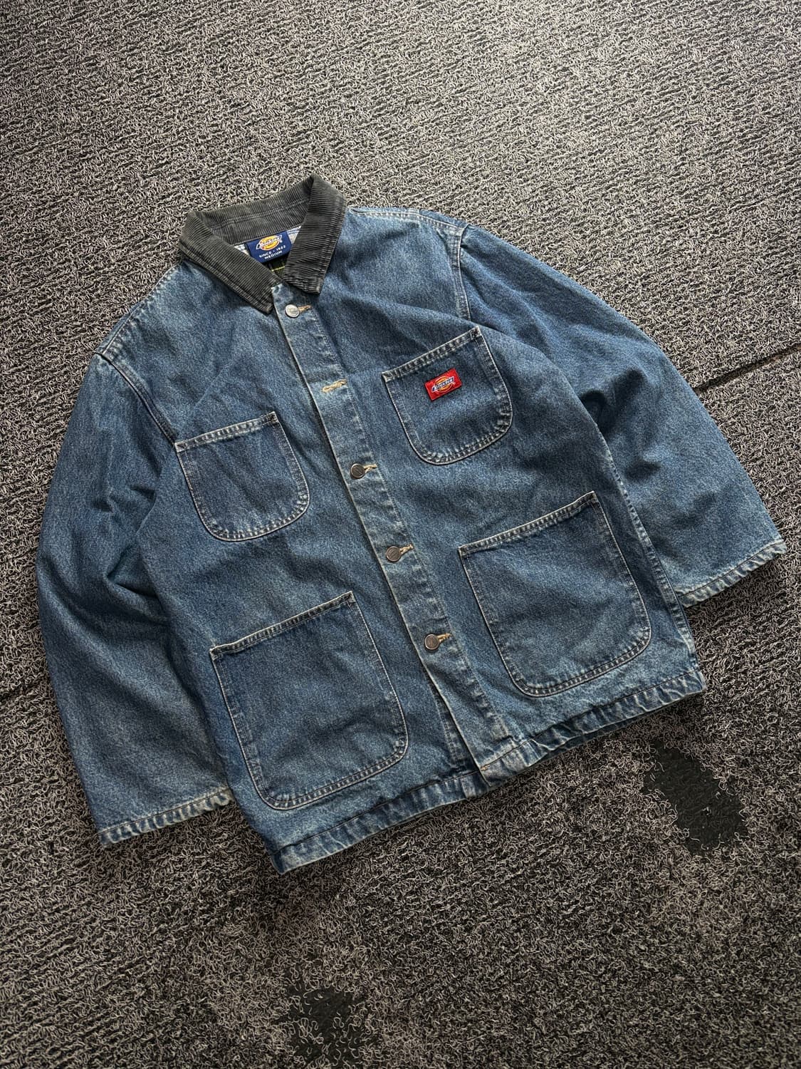 90s 디키즈 코듀로이 카라 데님 초어 워크 자켓 3056 상품이미지1