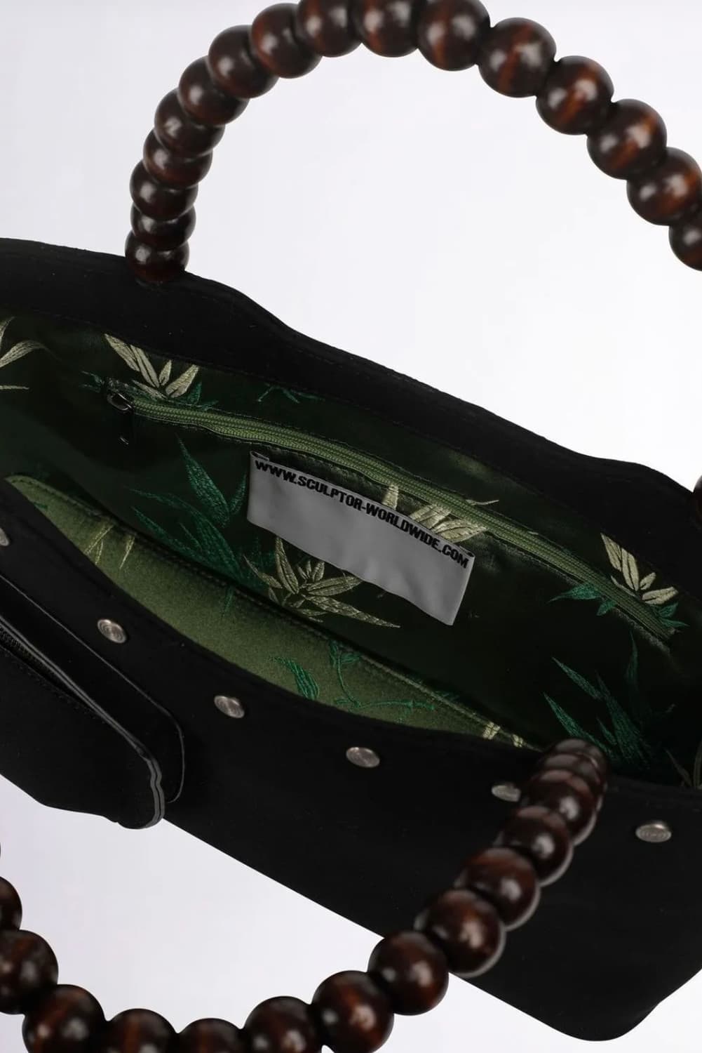 Zen Wood Beads Bag Black 상품이미지2