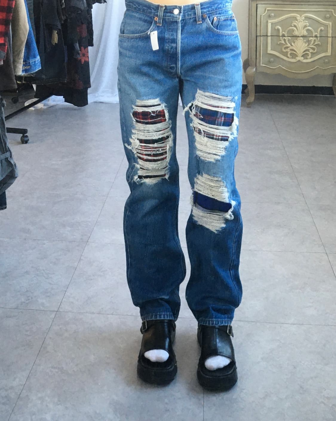 Damage denim pants 상품이미지1