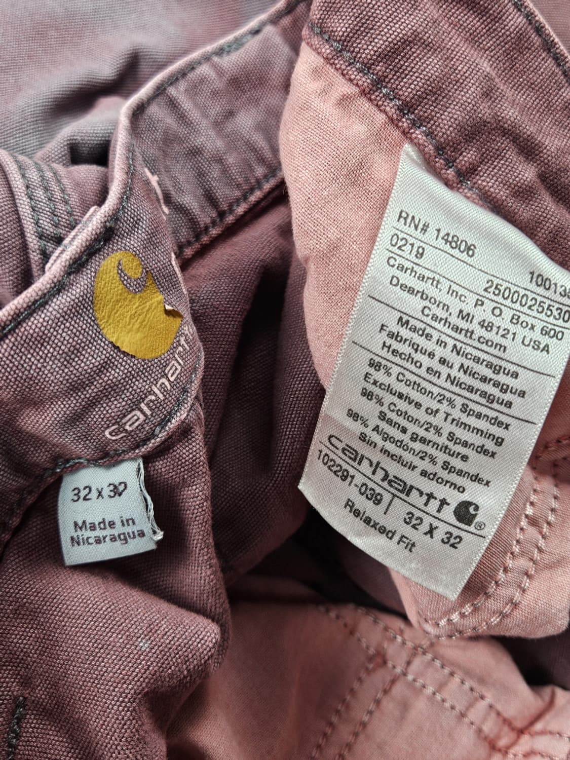 칼하트 카펜터 다잉 워시드 커스텀 워크팬츠 (32 X 32) / 9988 상품이미지7