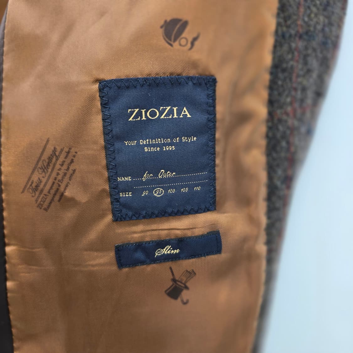 ZIOZIA 울 체크 슬림핏 코트  95 상품이미지9