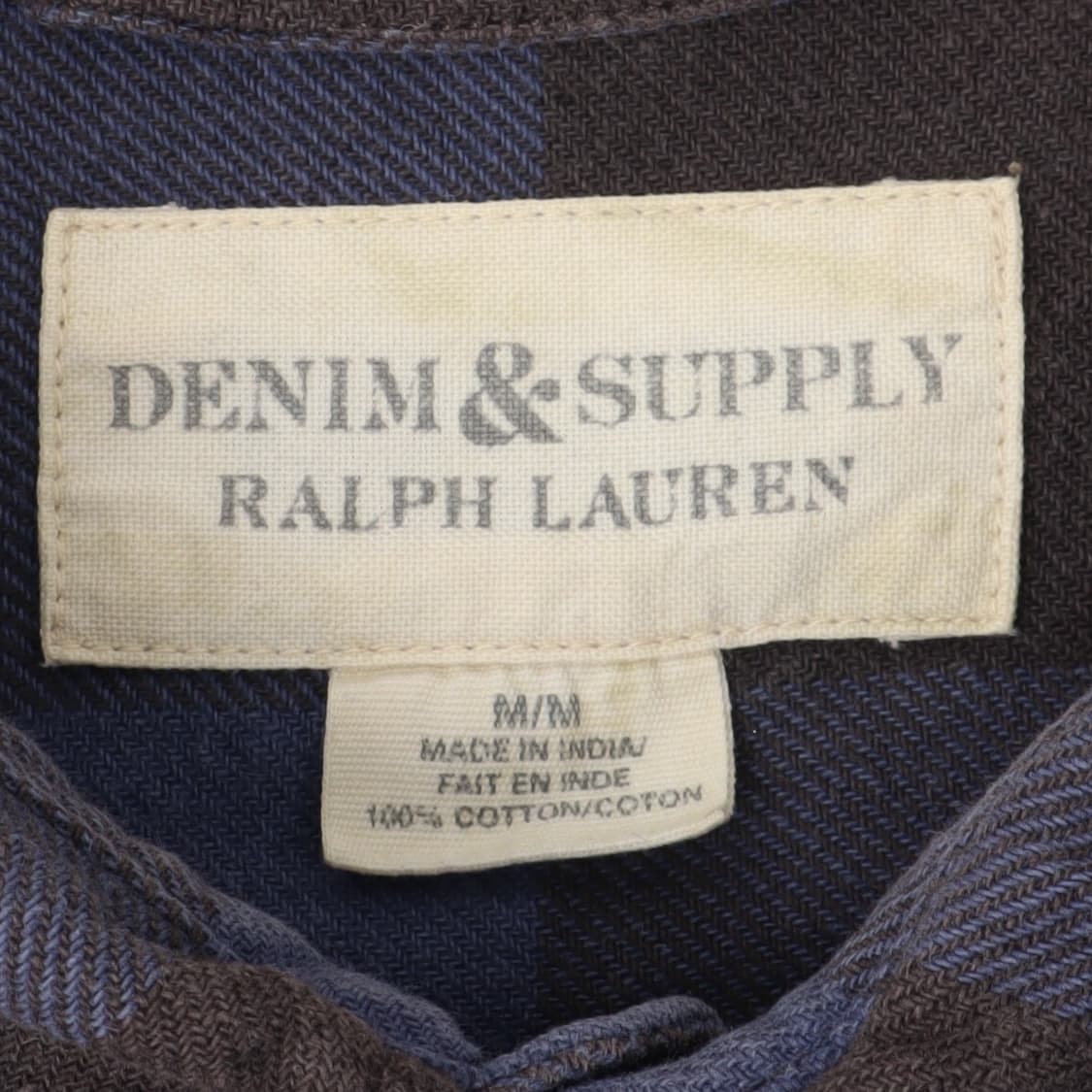 데님앤서플라이 네이비 플란넬 체크 셔츠 상품이미지8