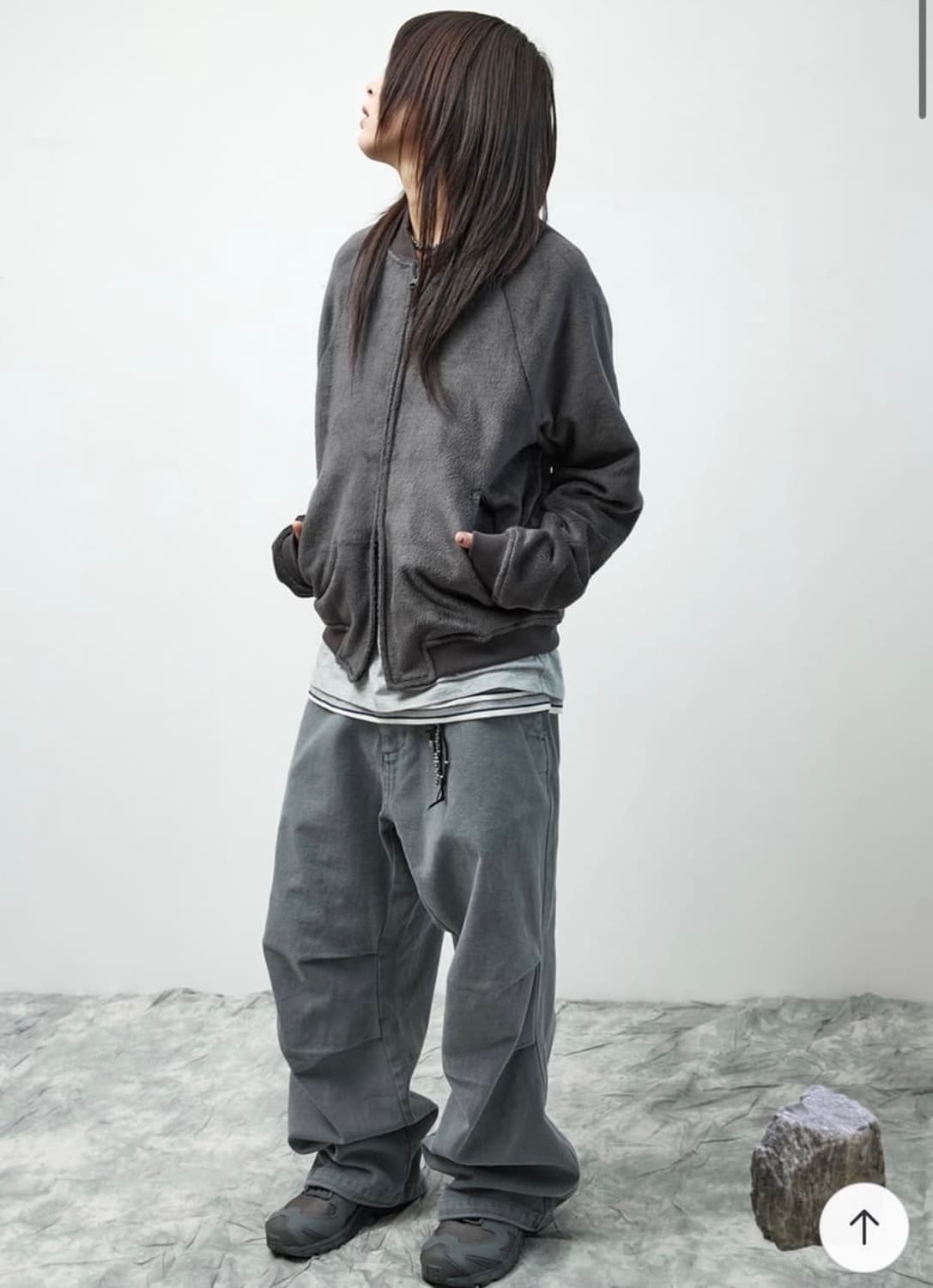 해칭룸 헤어리 자켓 차콜 4 상품이미지2