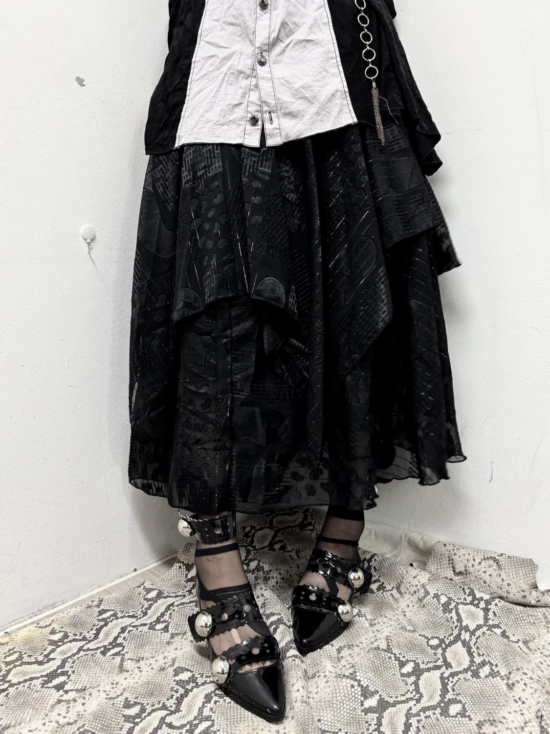 “Vintage” Goth Gothic Mood Layered Skirt 상품이미지2