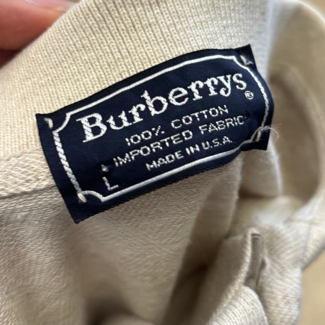 🫶🏻 버버리 MADE IN USA Cotton 카라 반팔티 🫶🏻 상품이미지4