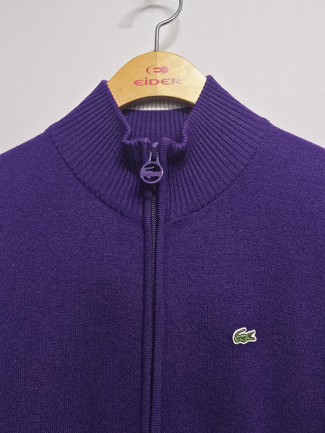 라코스테 퍼플 니트 집업 가디건 상품이미지2
