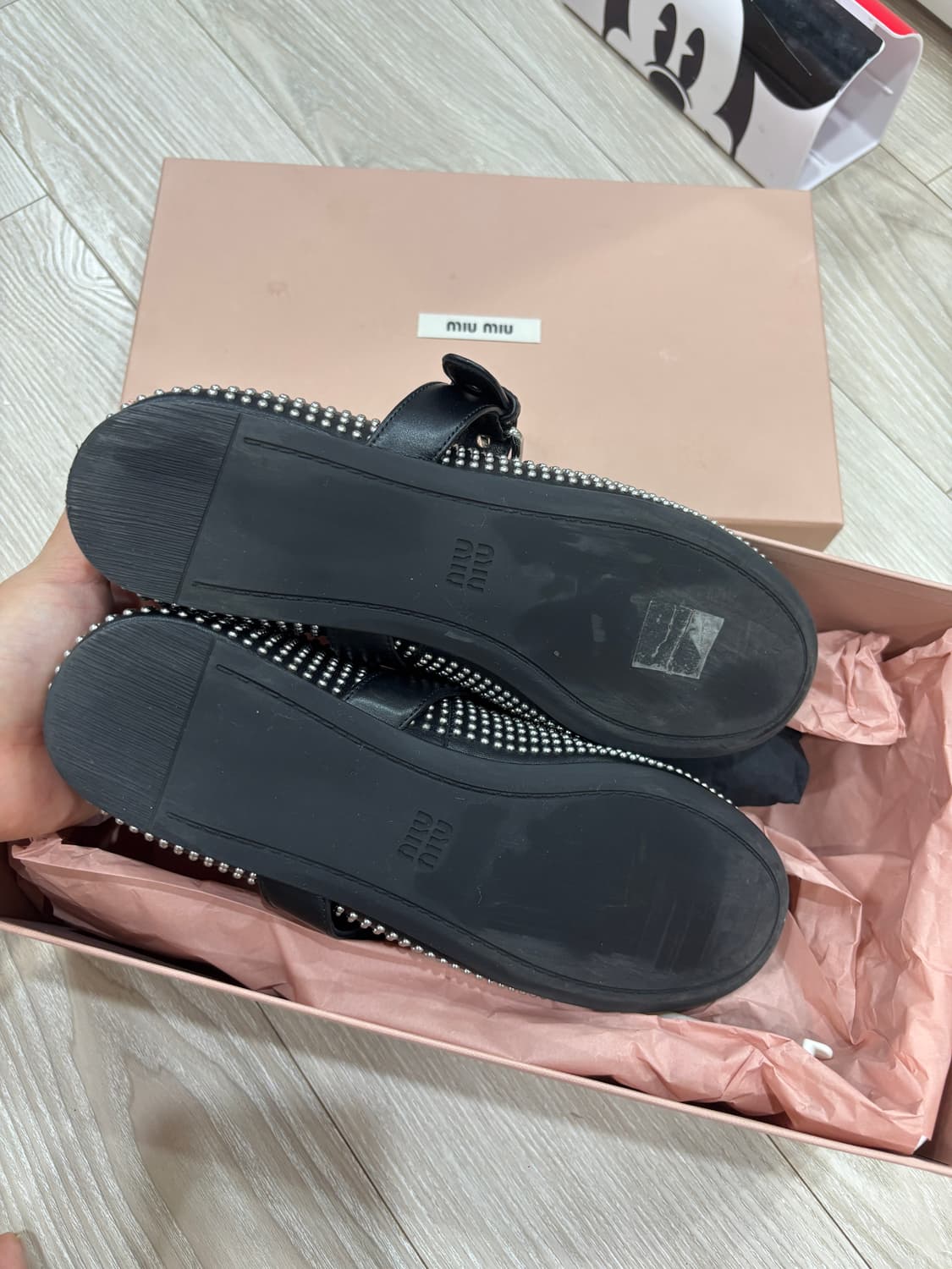 미우미우 발레리나 플랫슈즈 스터드 메리제인 상품이미지3