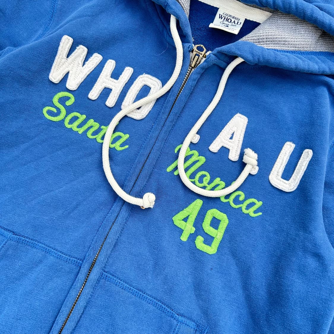 후아유 블루 y2k 후드집업 상품이미지4