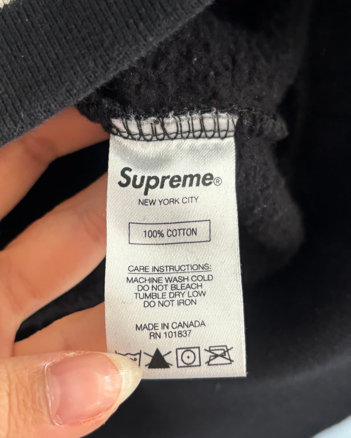 Supreme 슈프림 17FW 블랙 슈프림팀 로고 맨투맨 상품이미지9