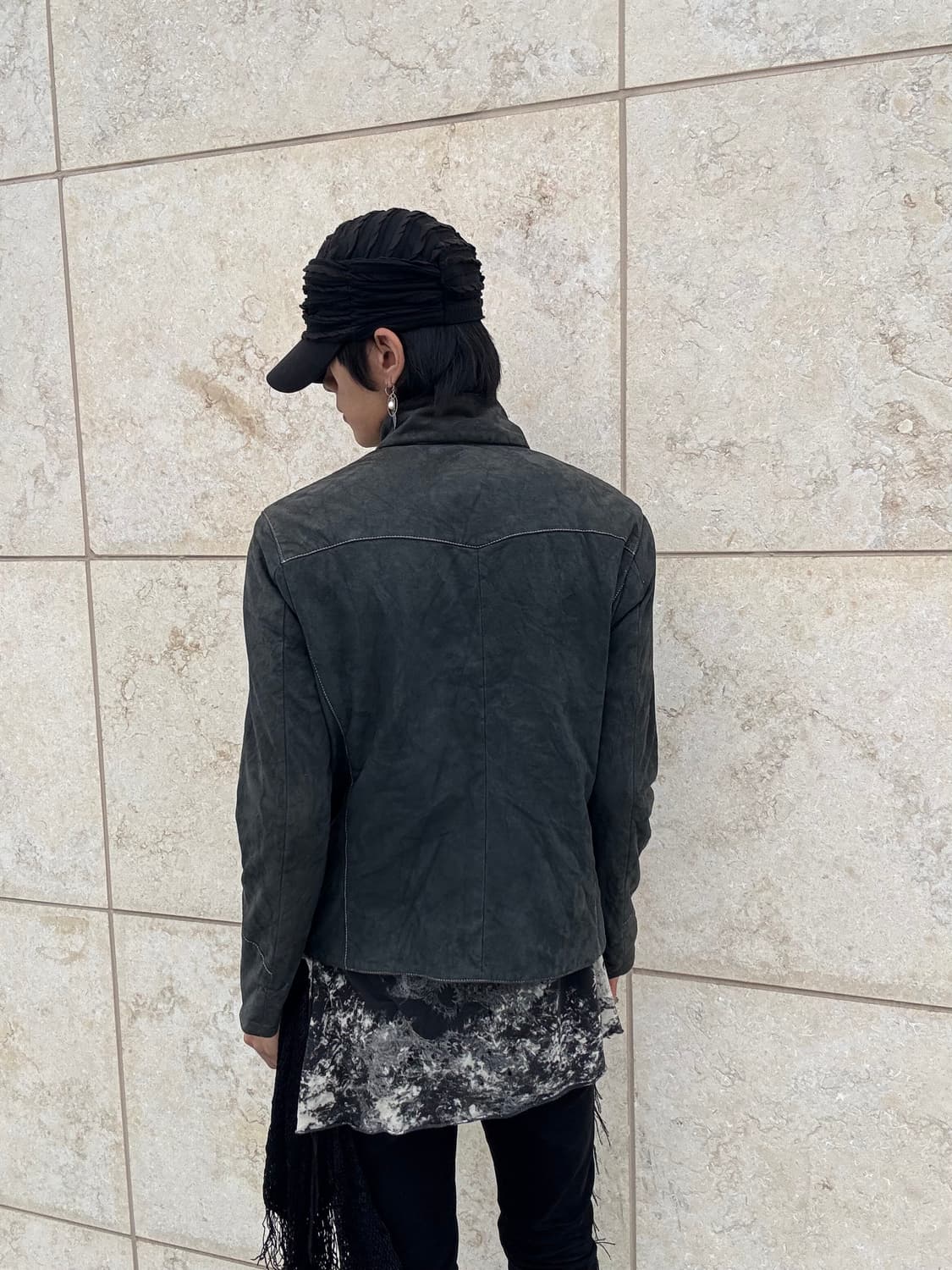 “Male&co” Grunge Charcoal Washed Jacket 상품이미지2