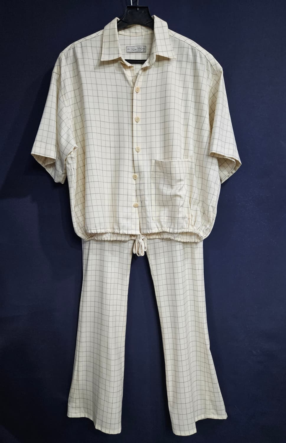 프롬아를 스트라이프 체크 남성 오버핏 100 셋업  상품이미지1