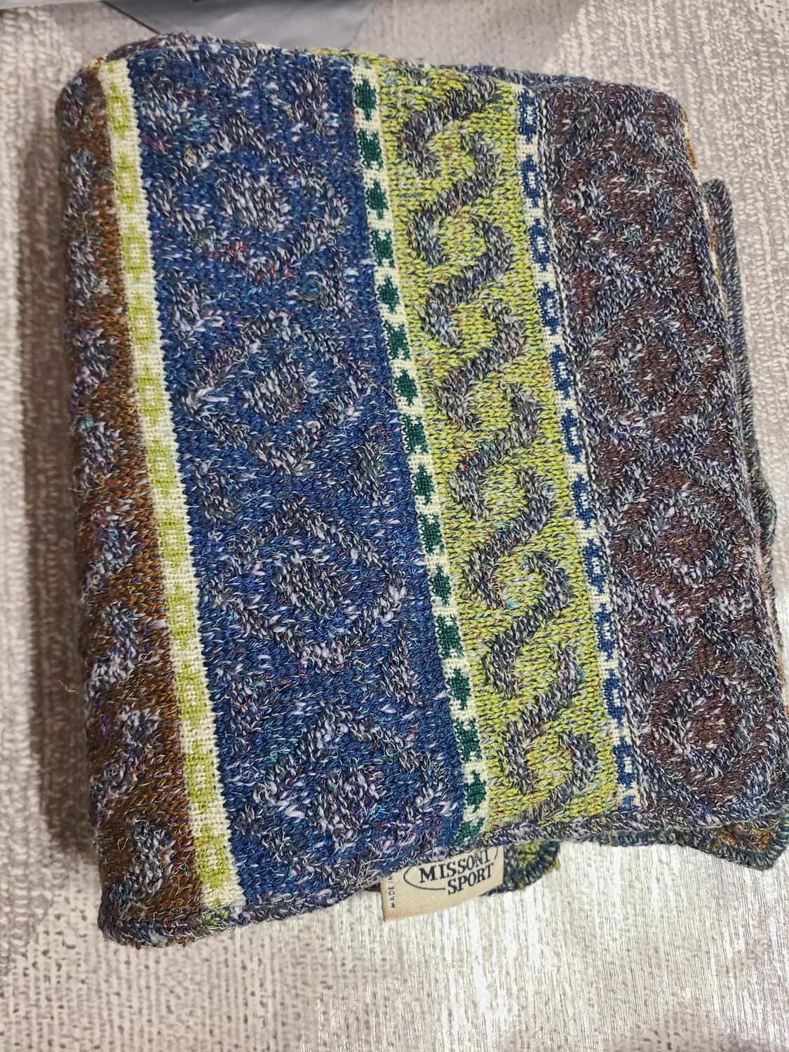 미쏘니 스포츠 빈티지 니트 머플러 상품이미지3