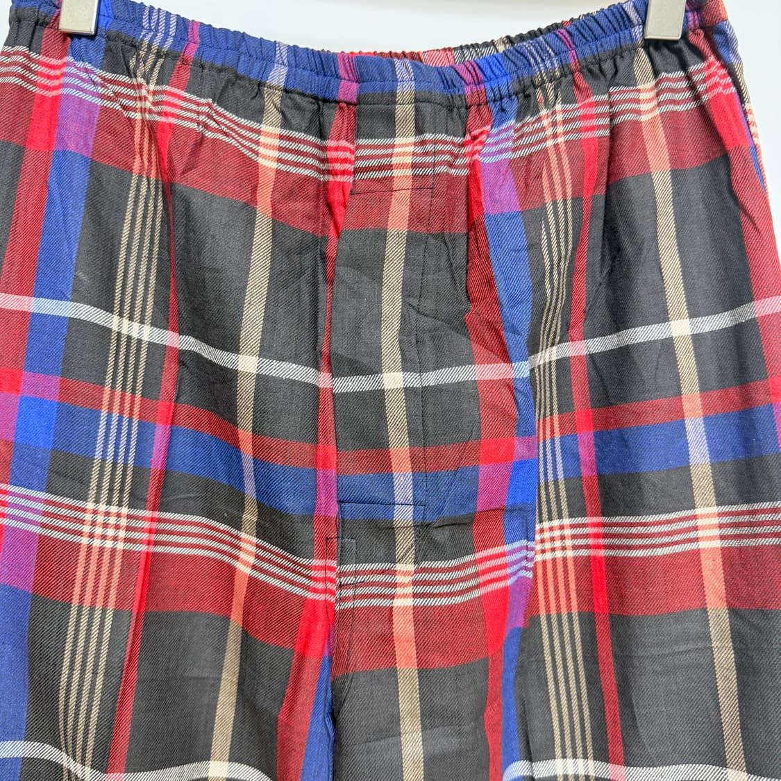 [면 100%]  체크무늬 긴팔 잠옷 세트 L 상품이미지3