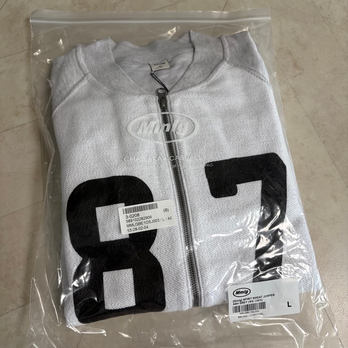 새상품(L)MMLG 스피릿 스웨트 점퍼 애쉬그레이 상품이미지3