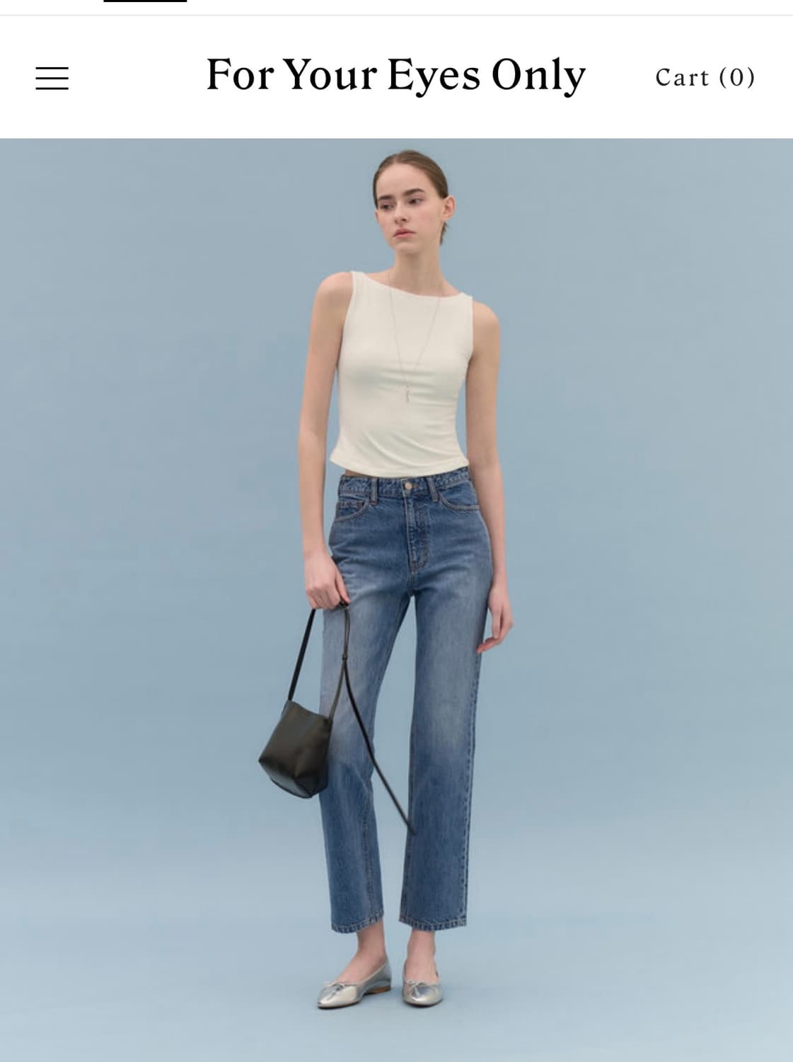포유온 Romy straight crop denim(36) 상품이미지1