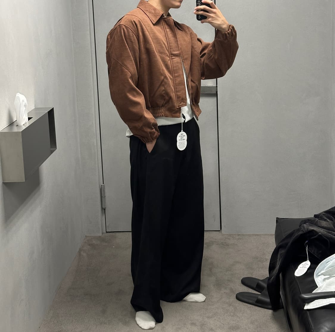 상태 최상) 엘무드 코듀로이 카라 집업 블루종 상품이미지1