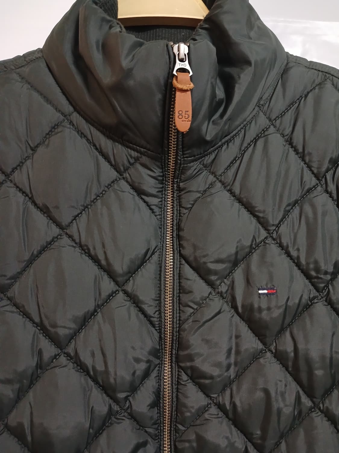 (XL,105)타미힐피거 퀼팅패딩 카키 상품이미지4