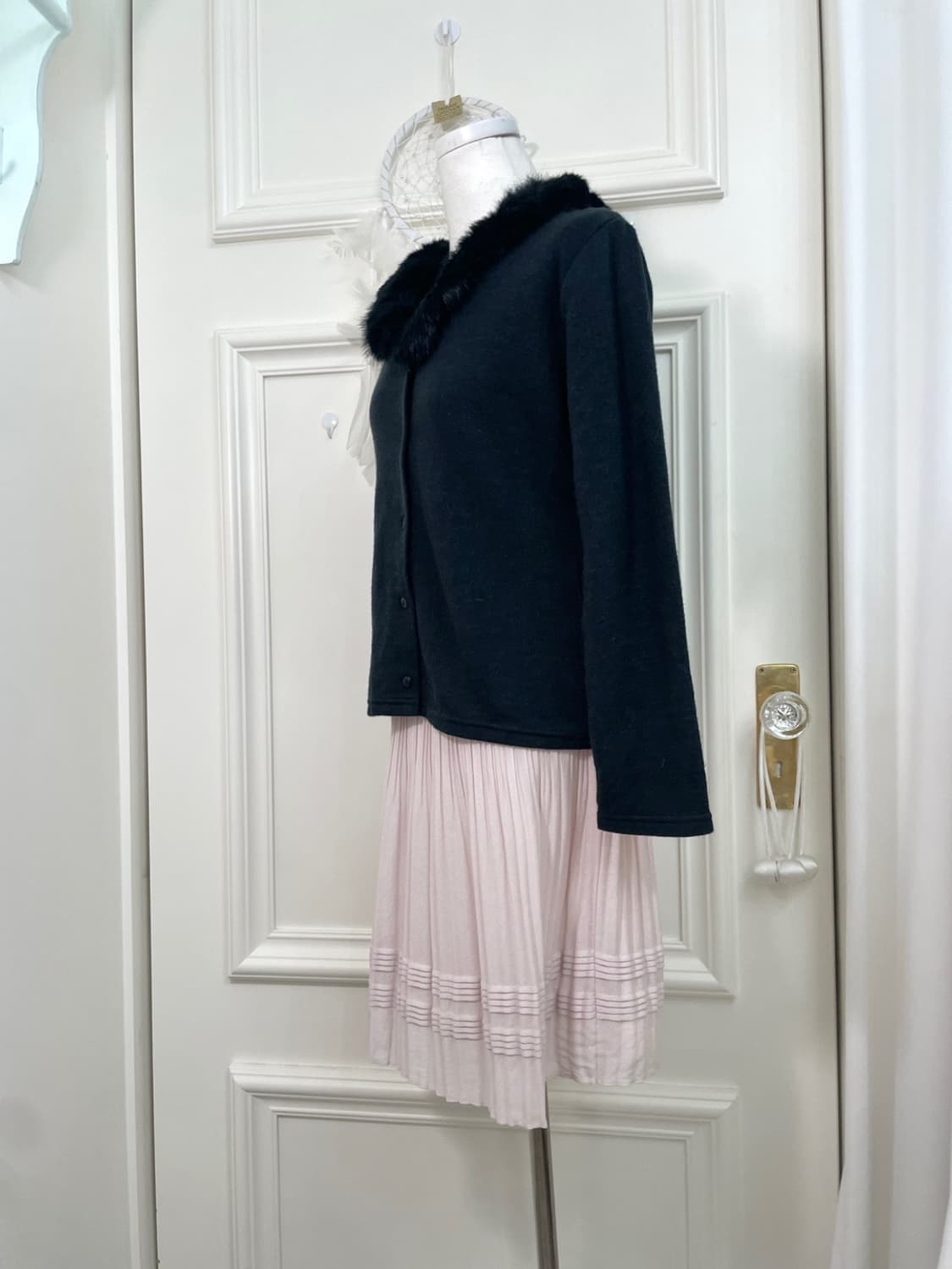 ANYSIS pink beautiful pleats midi skirt 상품이미지7