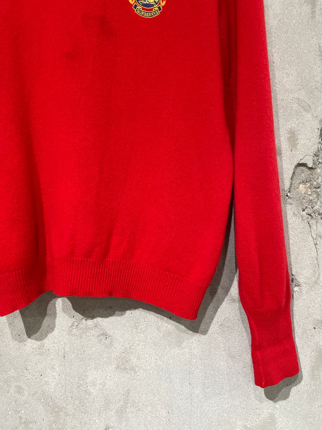 버버리 레드 월계수 로고 크루넥 울 니트 상품이미지5