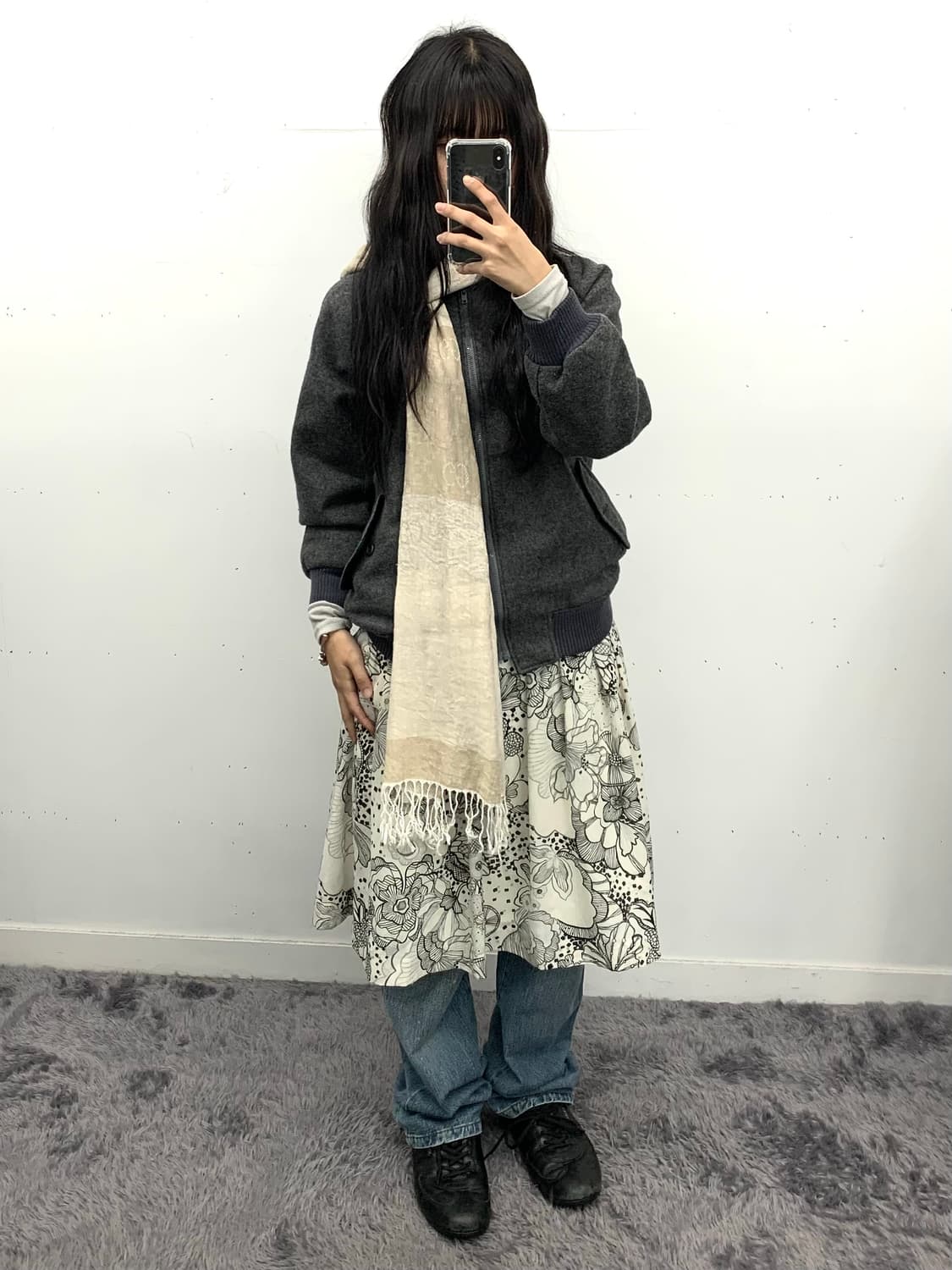 그레이 울 블루종 상품이미지3