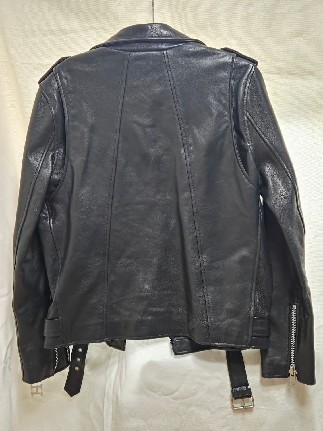 DRAWING 여성 가죽 라이더 자켓 블랙 상품이미지2